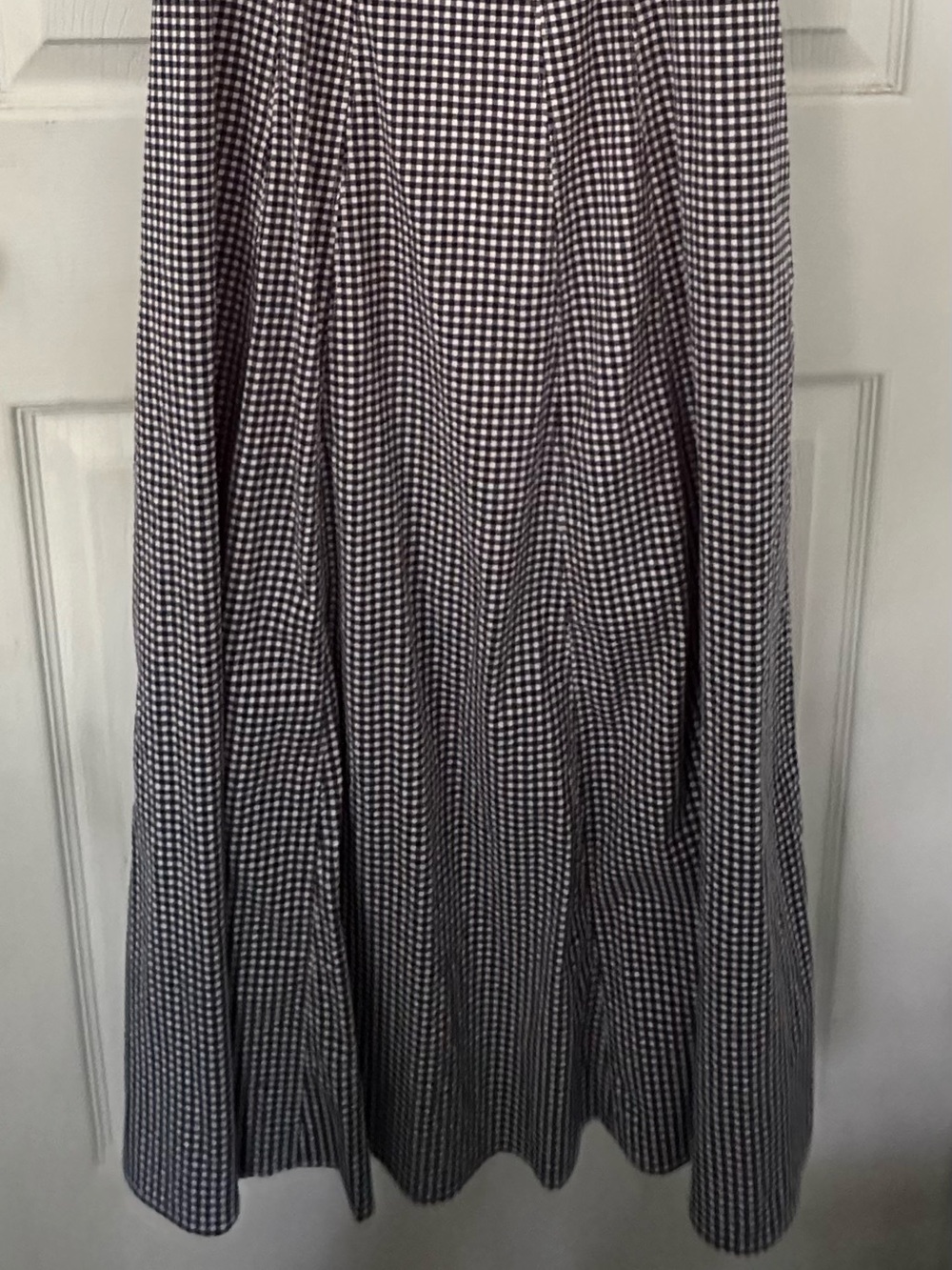 Abercrombie & Fitch Navy & White Gingham Midi Dress - Picture 3 of 3